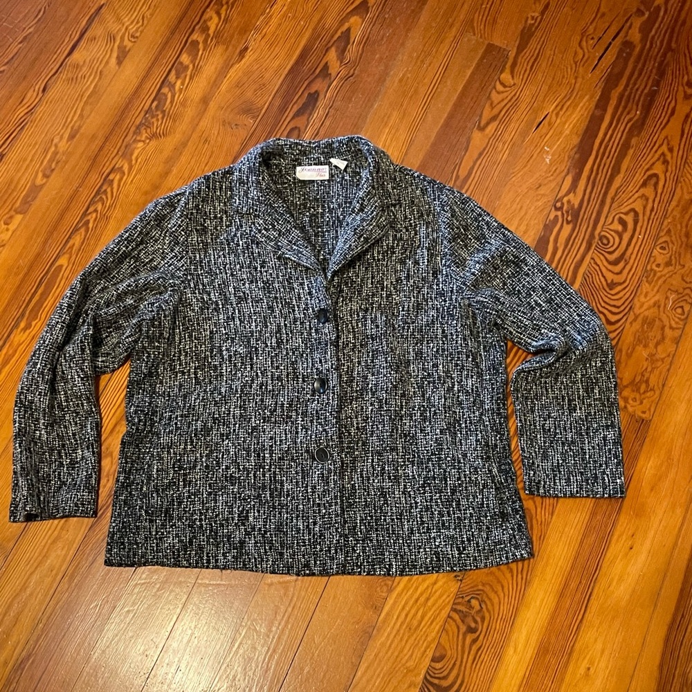 Classic Tweed Like Blazer